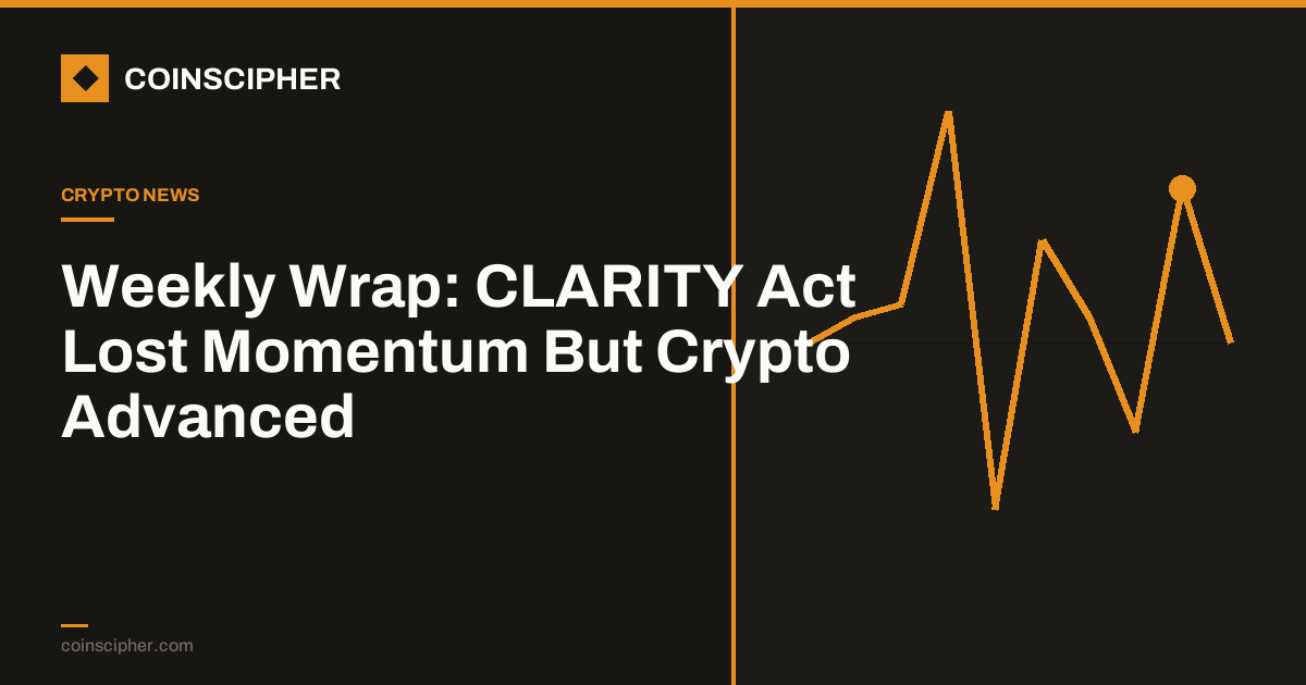 Weekly Wrap: CLARITY Act Lost Momentum But Crypto Advanced