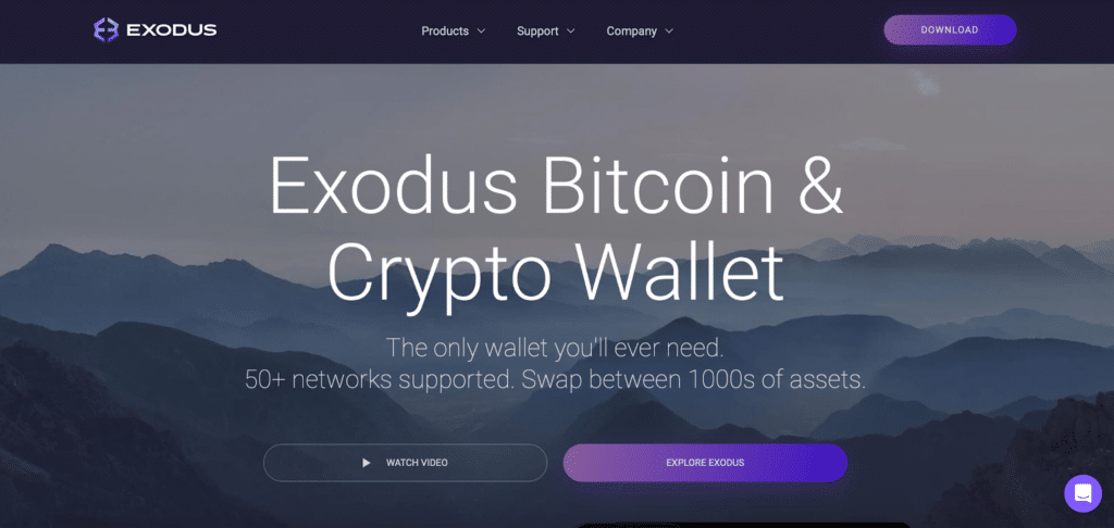Exodus Wallet - one of the recommended MetaMask alternatives