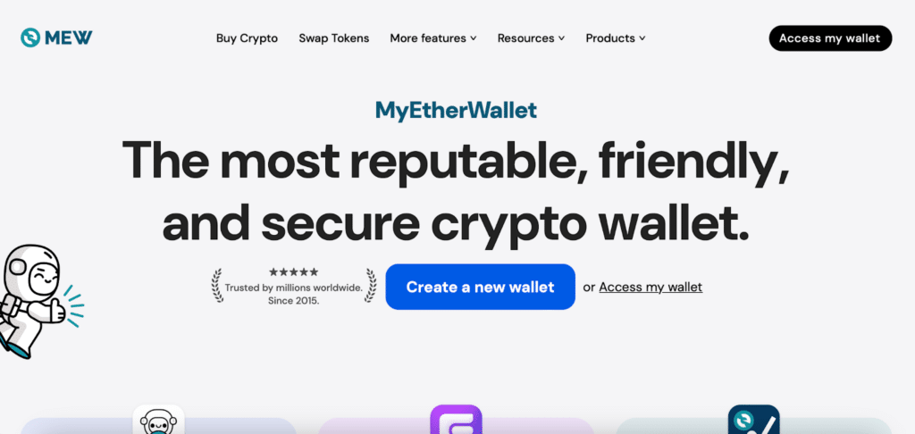 Ether Wallet - Customizability and decentralization purity for Ethereum die-hards who prioritize complete self-sovereignty
