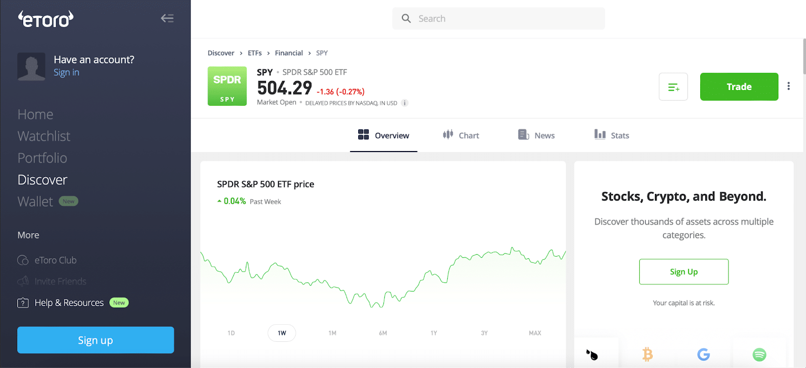 Buy S&P 500 with Revolut