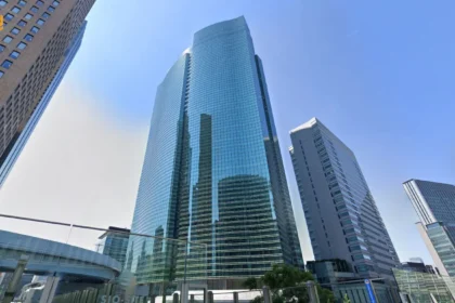 A Japanese office building used as an example of real-world asset tokenization