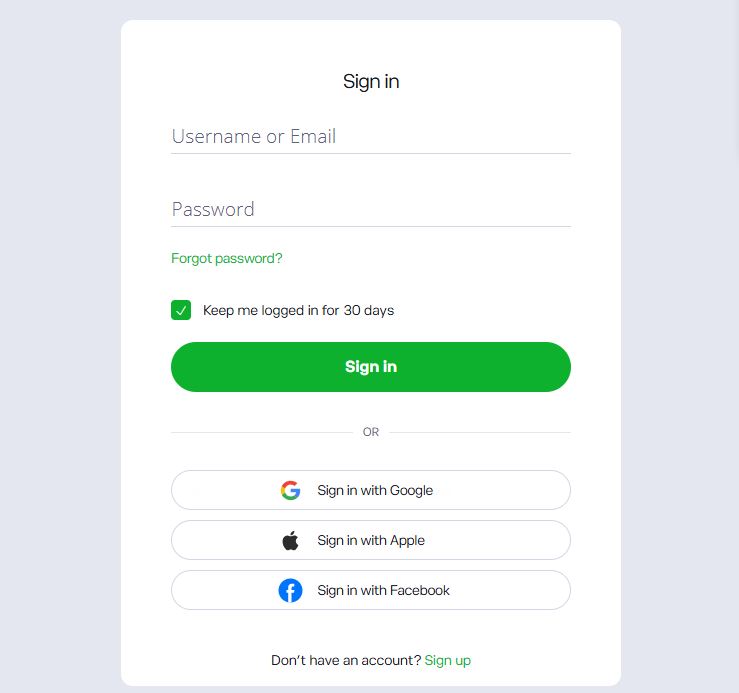 etoro signup page on the website