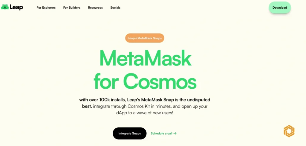 Leap Cosmos Snap for metamask