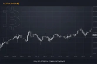 Bitcoin price holding steady during a quiet market consolidation phase