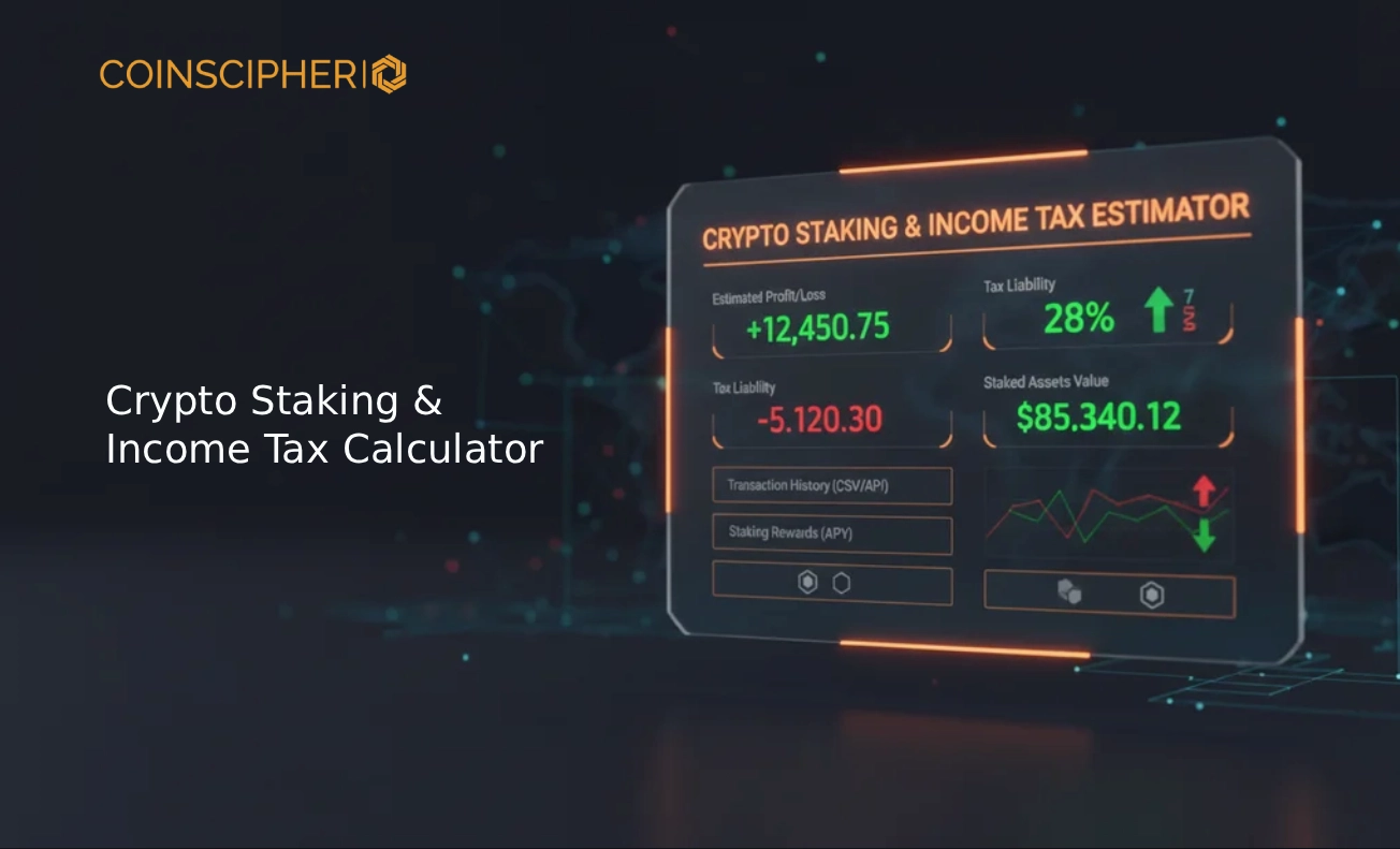 Crypto Staking & Income Tax Calculator – US, UK, Australia & Canada (2026)