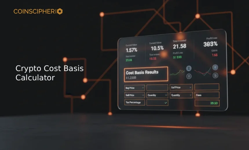 crypto tax cost basis calculator dashboard