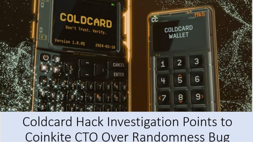 Coldcard’s $114M Hack May Trace Back to Its Own CTO